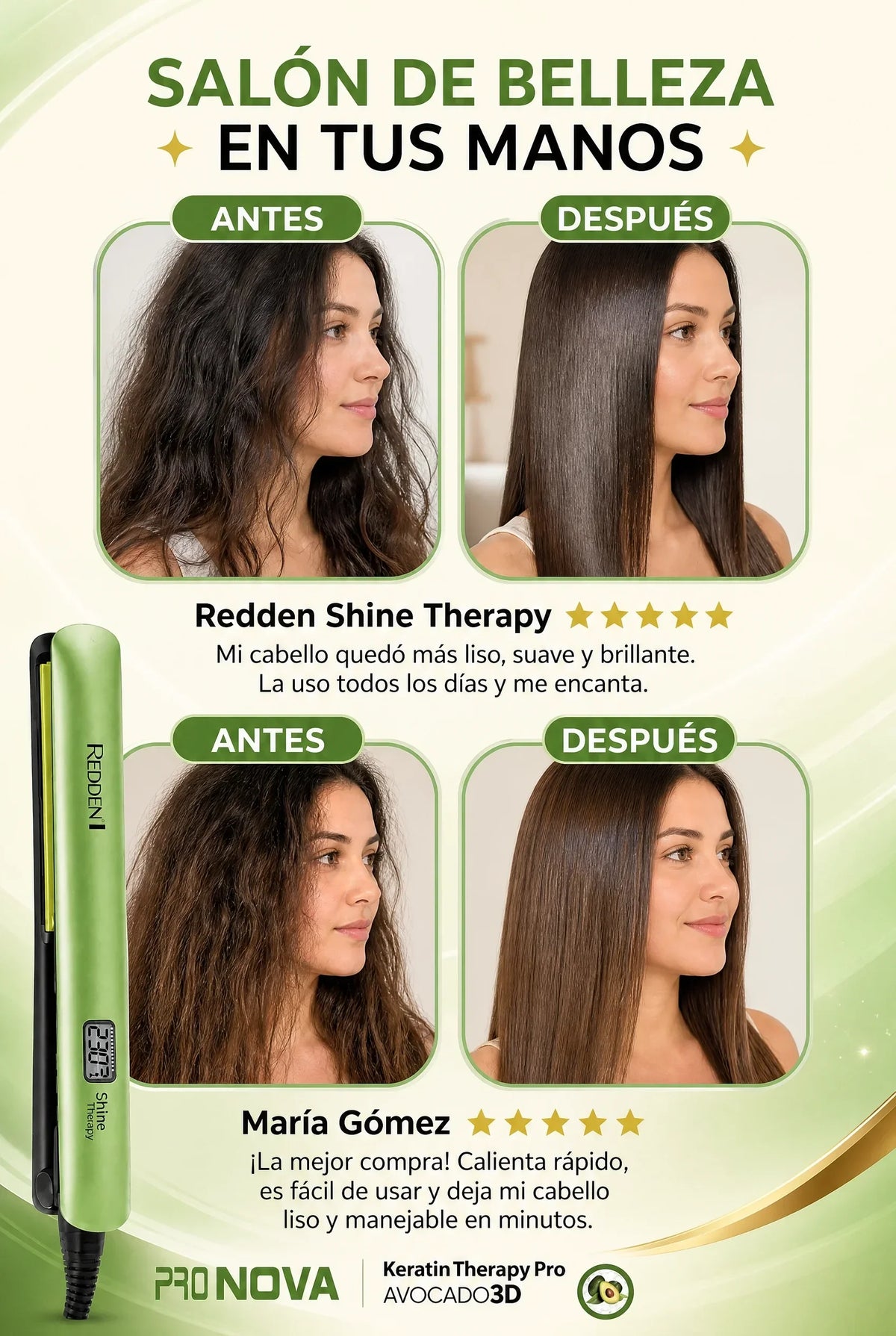 🥑ALISAD0RA PARA  CABELLO DE AGUACATE🥑LO TRANSFORMA  Y DEJA UN ACABADO SUAVE🥑BRILLANTE Y ESPECTACULAR🥑🥑